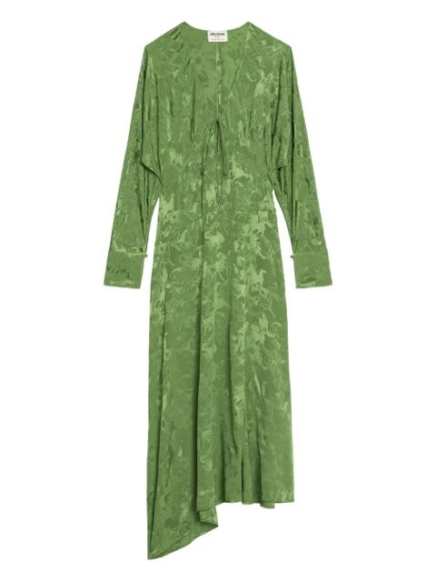 Zadig&Voltaire Rouna horse-jacquard tie midi dress - Green - zdjęcie produktu nr 1