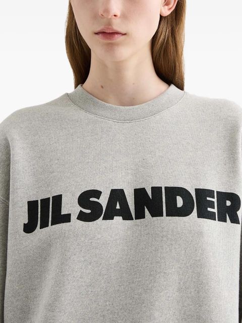Jil Sander logo cotton sweatshirt - Grey - zdjęcie produktu nr 2