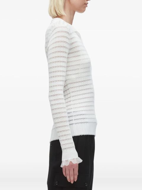 3.1 Phillip Lim ribbed-knit polo-neck top - Neutrals