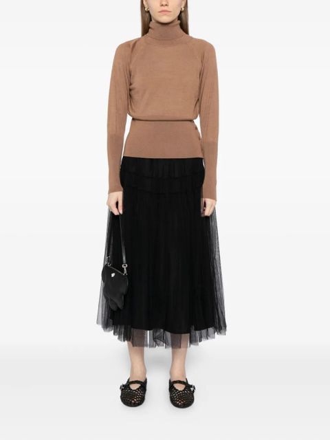 Simone Rocha fitted high-neck top - Brown