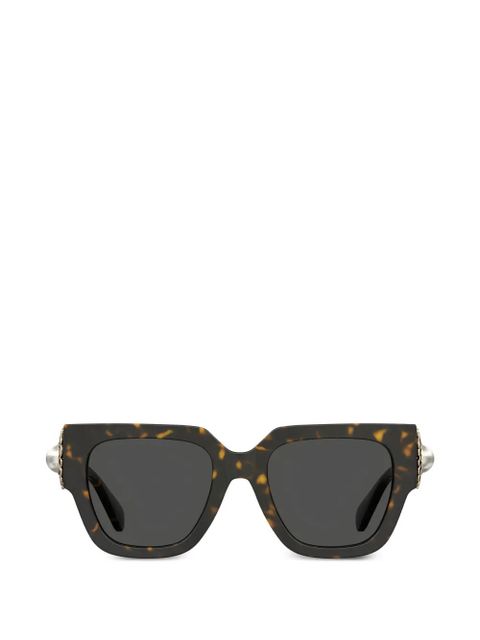 Moschino tortoiseshell-effect square-frame sunglasses - Brown - zdjęcie produktu nr 1