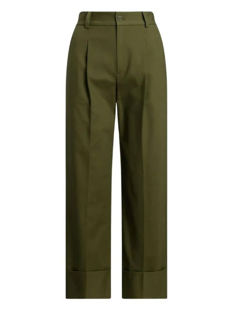 Lauren Ralph Lauren pleated high-waisted trousers - Green - zdjęcie produktu nr 1