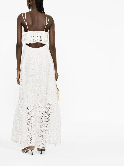 Self-Portrait broderie anglaise maxi dress - White - zdjęcie produktu nr 2