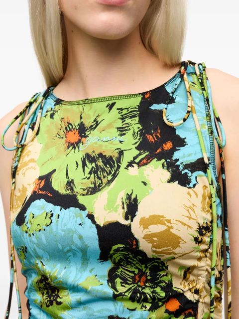 GANNI floral-print dress - Green