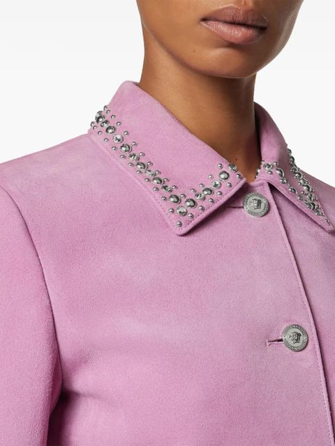 Versace embellished suede jacket - Pink