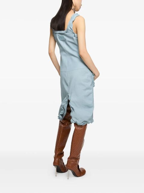 Acne Studios ruffled leather dress - Blue