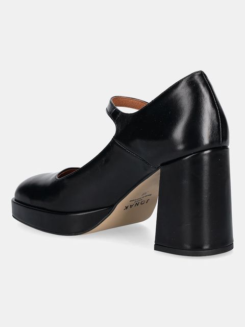 Jonak czółenka skórzane VERITOX CUIR kolor czarny na słupku 3900067