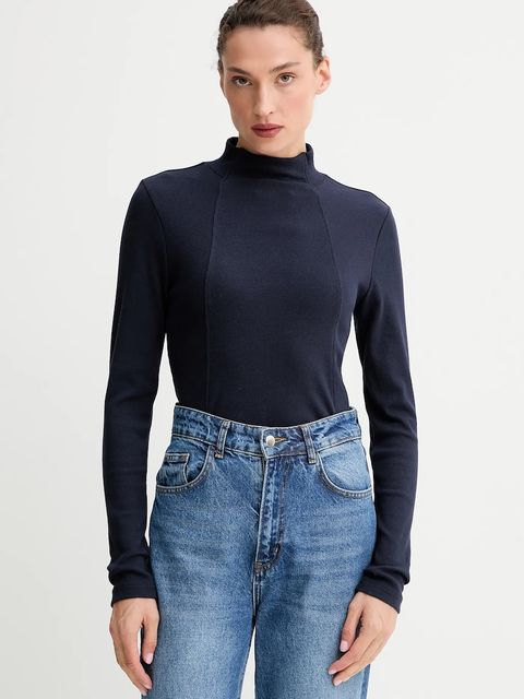 G-Star longsleeve 0 kolor granatowy z półgolfem D26905.E136 - zdjęcie produktu nr 1