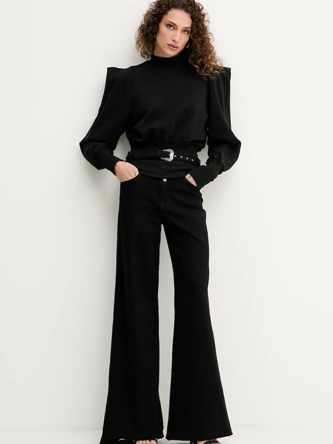 Versace Jeans Couture bluza bawełniana damska kolor czarny gładka 79HAI300 F0010 - zdjęcie produktu nr 2