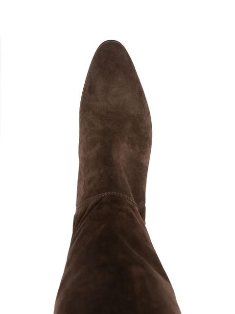 Casadei 50mm suede leather knee-high boots - Brown