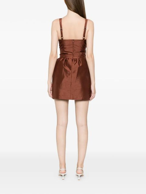 SHUSHU/TONG bow detail mini dress - Brown