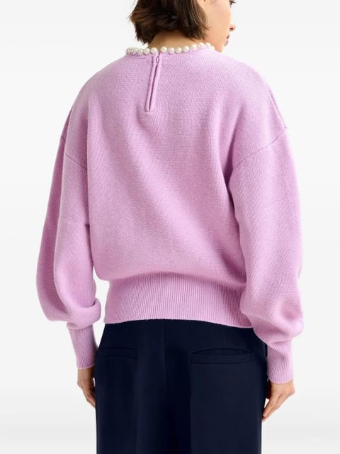Essentiel Antwerp embellished-neck sweater - Pink