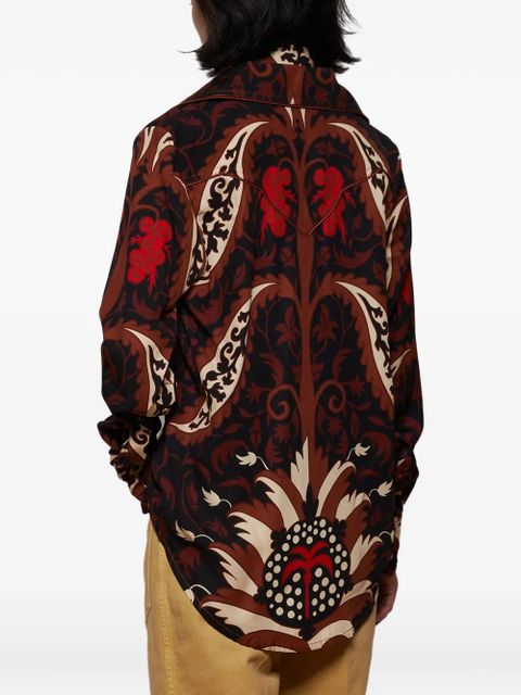 Johanna Ortiz twill printed shirt - Brown