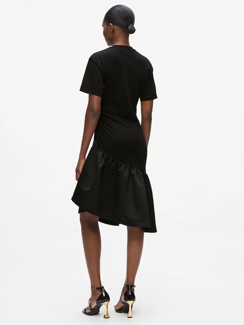 Karl Lagerfeld sukienka kolor czarny mini rozkloszowana A4W13018 - zdjęcie produktu nr 2