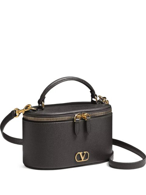 Valentino Garavani top-handle logo-patch make up bag - Black - zdjęcie produktu nr 1