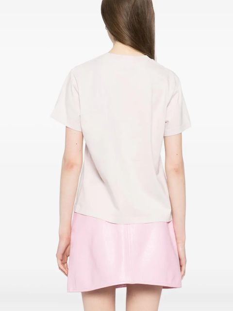 Courrèges logo-embroidered T-shirt - Pink
