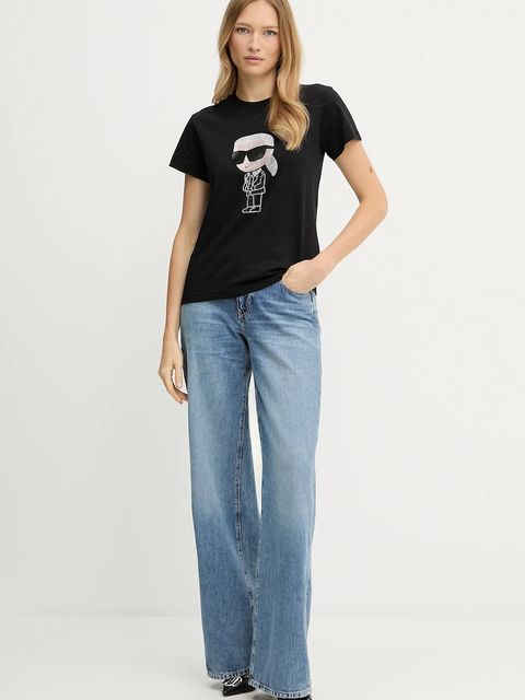 Karl Lagerfeld t-shirt bawełniany - zdjęcie produktu nr 1