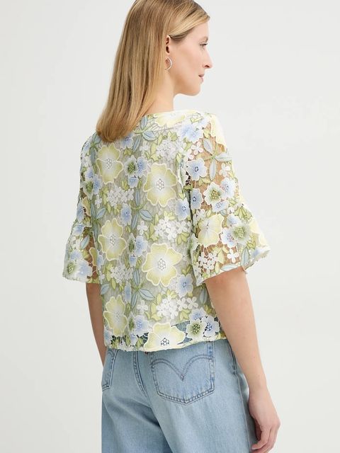 Bruuns Bazaar bluzka damska kolor zielony wzorzysta BBW4369 - zdjęcie produktu nr 2