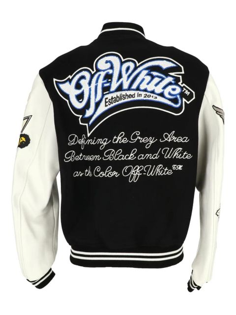 Off-White long-sleeve bomber jacket - Black