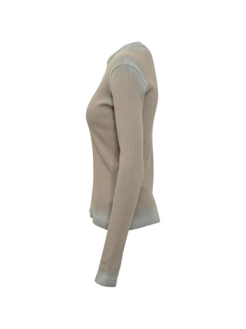 Off-White ribbed long-sleeved top - Neutrals