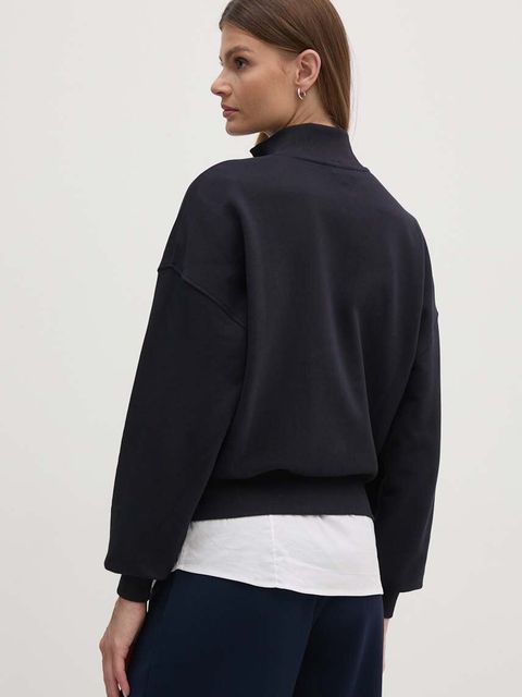 Tommy Hilfiger bluza bawełniana damska kolor granatowy z aplikacją WW0WW43337
