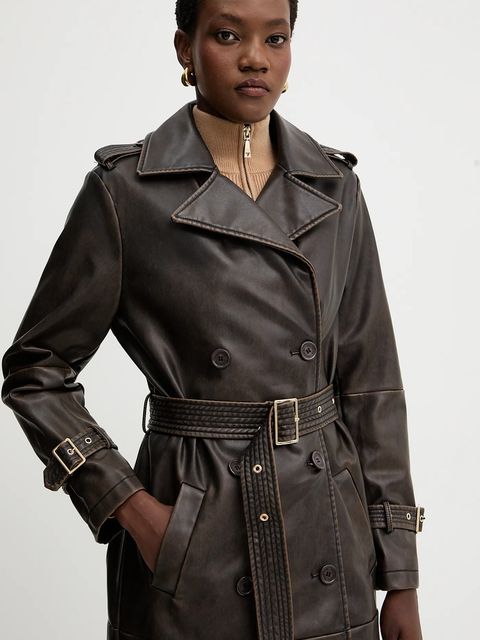 Fracomina płaszcz kolor brązowy FS25WC7001P41101