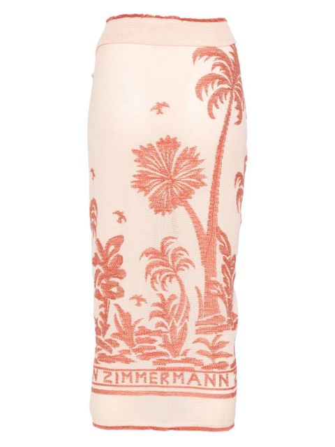 ZIMMERMANN woven print pareo - Pink