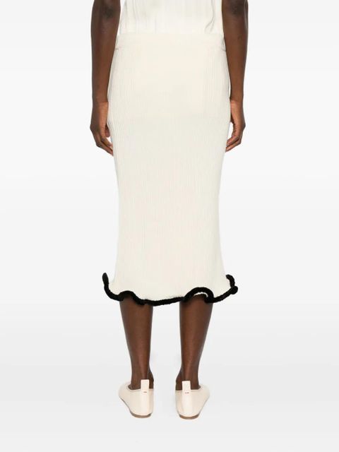 Jil Sander asymmetric midi skirt - Neutrals