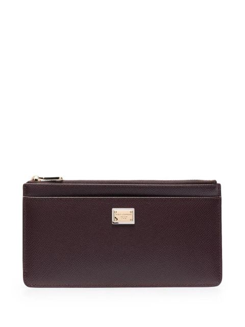 Dolce & Gabbana logo-tag zip-up card holder - Red - zdjęcie produktu nr 1