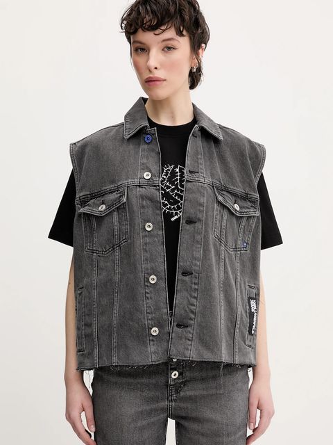 Karl Lagerfeld Jeans bezrękawnik damski kolor szary przejściowy A2W14014