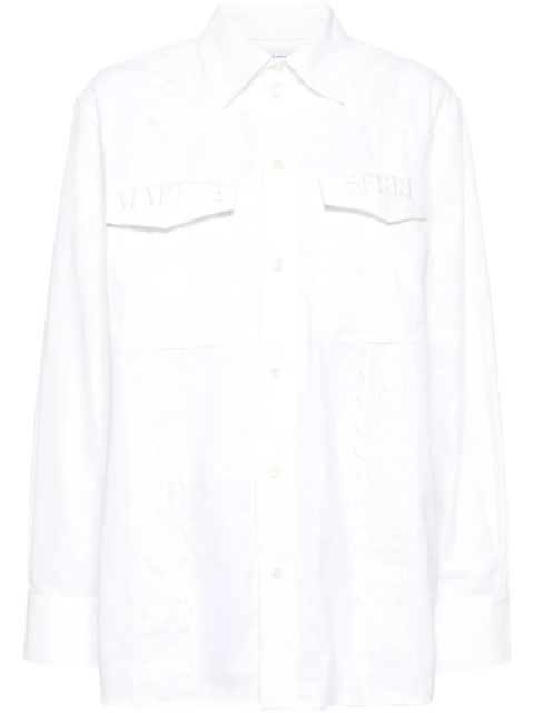 Marine Serre upcycled twin pocket shirt - White - zdjęcie produktu nr 1