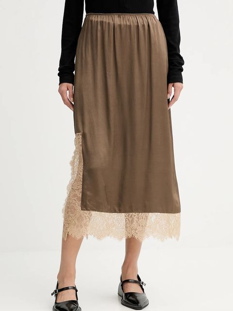 MUNTHE spódnica RAVN kolor brązowy mini rozkloszowana 254121025428 - zdjęcie produktu nr 1