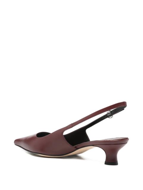 Aeyde Catrina point-toe slingback pumps - Brown