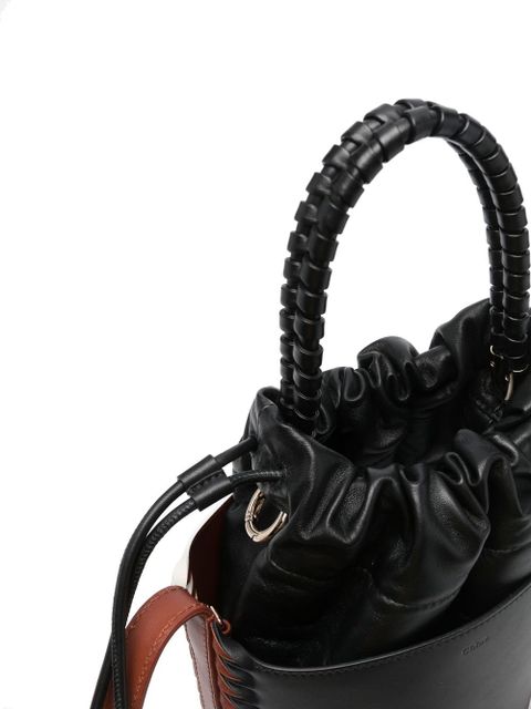 Chloé colour-block leather bucket-bag - Black