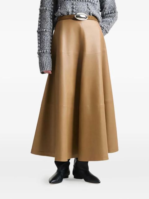 Altuzarra A-line leather skirt - Neutrals - zdjęcie produktu nr 1