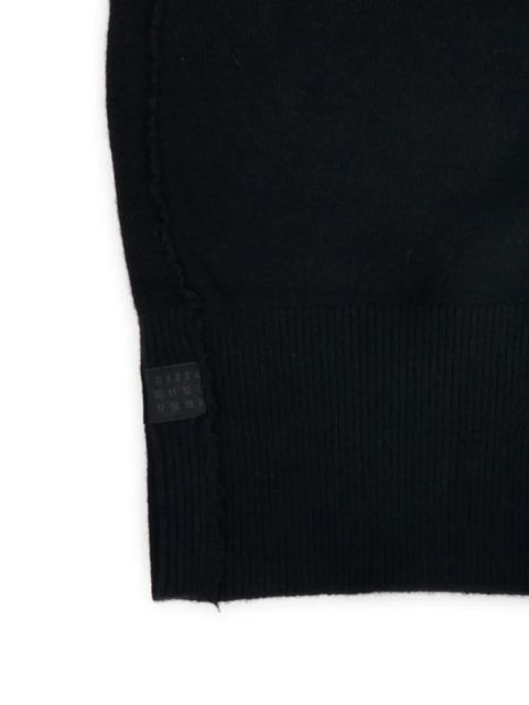 MM6 Maison Margiela ribbed balaclava - Black - zdjęcie produktu nr 2