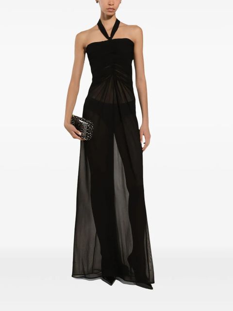 Dolce & Gabbana organza maxi dress - Black