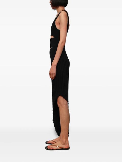 Christopher Esber slashed asymmetric dress - Black