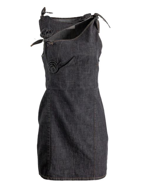 Coperni floral-appliqué tie dress - Grey - zdjęcie produktu nr 1