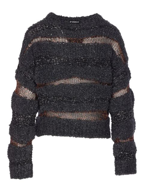 PINKO metallic-effect knitted sweater - Grey - zdjęcie produktu nr 1