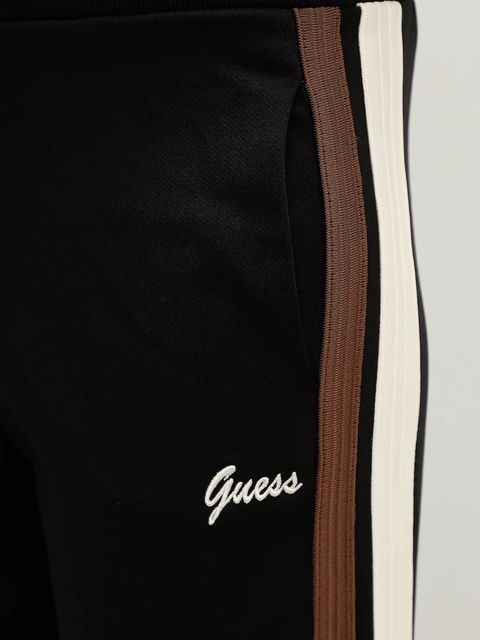 Guess spodnie dresowe FABIA damskie kolor czarny z aplikacją V5BB24 KCX22