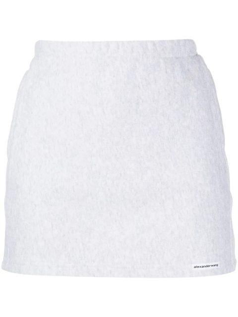 Alexander Wang logo-appliqué mini skirt - Grey - zdjęcie produktu nr 1