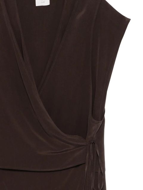 Alysi V-neck midi dress - Brown