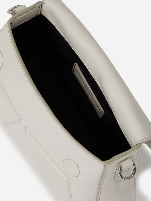 Karl Lagerfeld torebka skórzana IKON/K kolor biały A2W30198