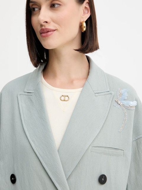 Forte Forte marynarka kolor zielony dwurzędowa 14033bis.my.jacket