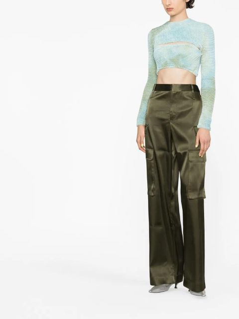 Off-White Double tie-dye cut-out top - Blue - zdjęcie produktu nr 2