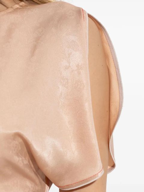 Victoria Beckham draped-detailing midi dress - Pink