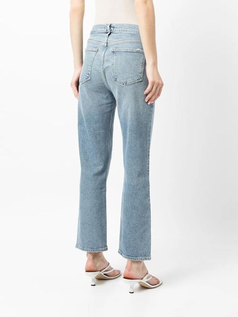 AGOLDE straight-leg ankle-length jeans - Blue