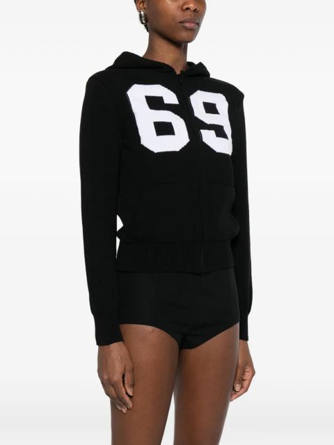 Gimaguas hooded zip cardigan - Black