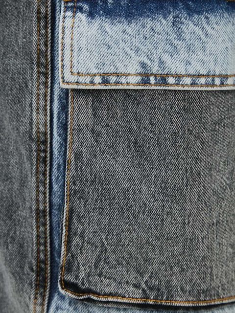 Rotate kurtka jeansowa Oversized Patchwork Jacket damska kolor niebieski przejściowa oversize 1128221603